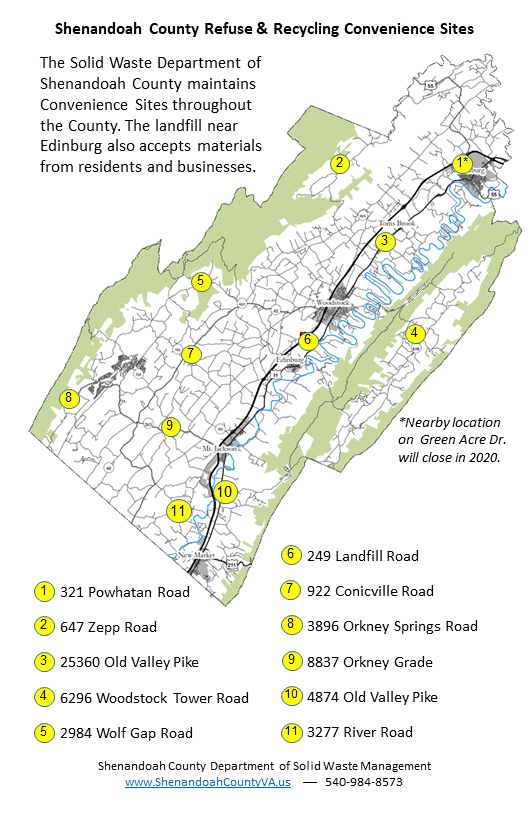 Shenandoah County Refuse and Recycling Convenience Sites
